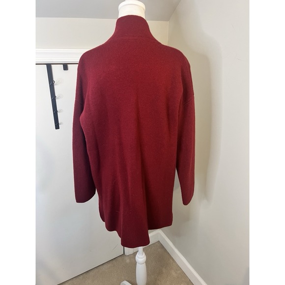 Madewell Sweater Blazer Jacket Red Burgundy Small Merino Wool - Picture 5 of 9